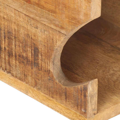 vidaXL Wall Mounted Bicycle Rack 35x25x25 cm Solid Rough Mango Wood 5