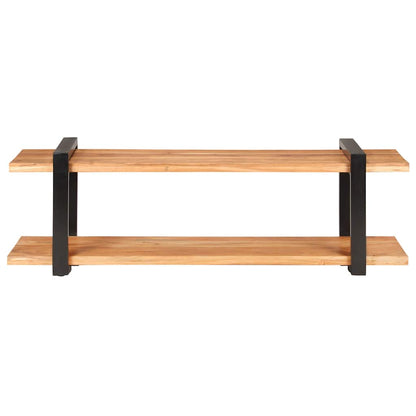 vidaXL TV Cabinet | Natural wood | Solid acacia wood | 130 cm | TV Cabinet 2
