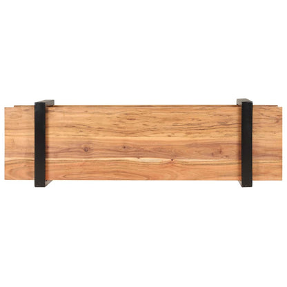 vidaXL TV Cabinet | Natural wood | Solid acacia wood | 130 cm | TV Cabinet 3