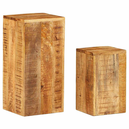 320804 vidaXL Plant Stands 2 pcs Solid Mango Wood 2