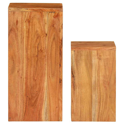 vidaXL Plant Stand | Set of 2 | Varied shades of acacia wood | Solid acacia wood 4