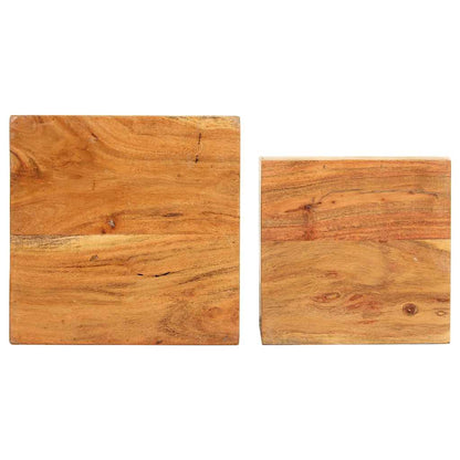 vidaXL Plant Stand | Set of 2 | Varied shades of acacia wood | Solid acacia wood 5