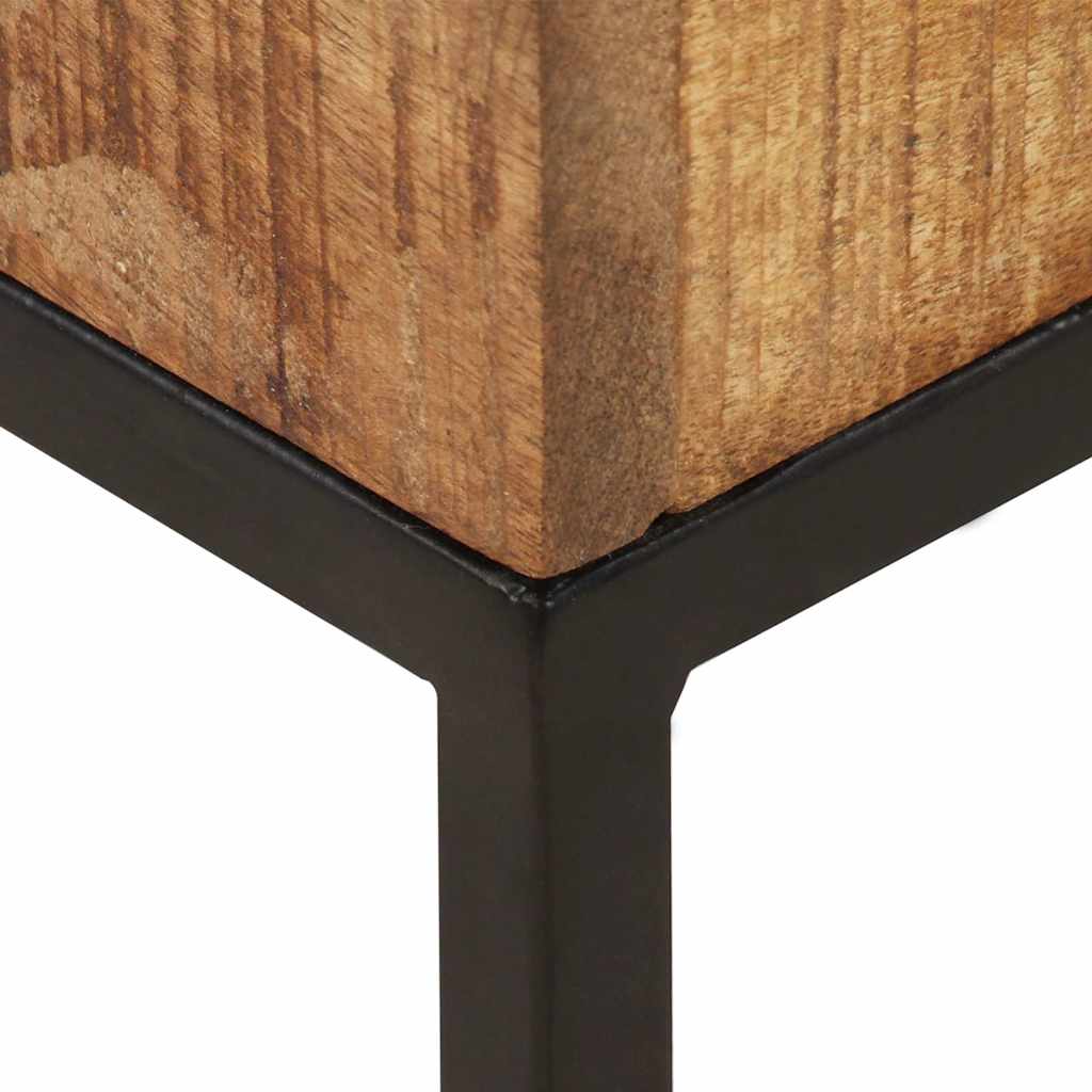vidaXL Side Table | Natural mango wood, black 3