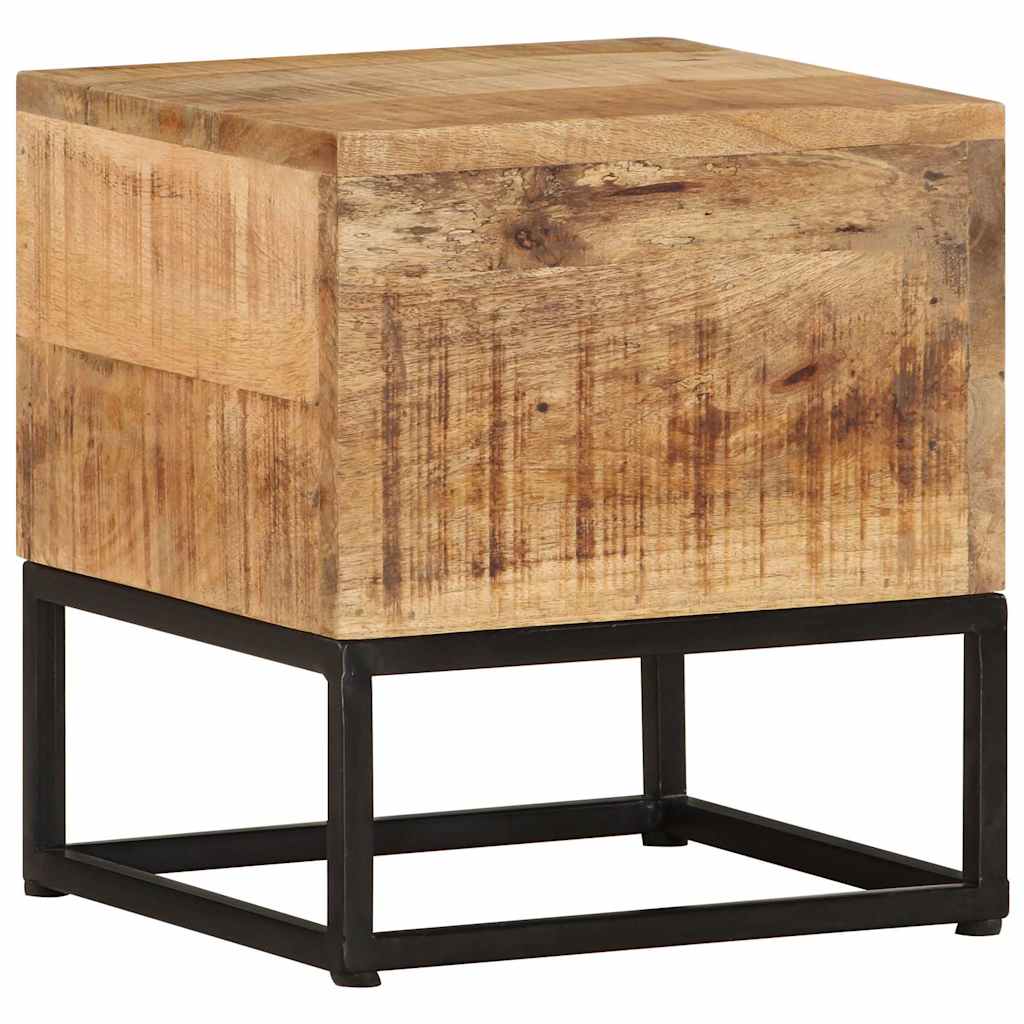 vidaXL Side Table | Natural mango wood, black 6