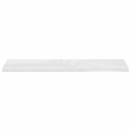 vidaXL Wall Shelf | Set of 2 | High gloss white | Honeycomb MDF, Metal | Large 6