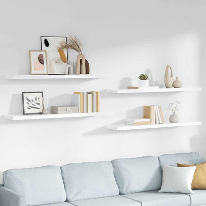vidaXL Floating Wall Shelves 120x23.5x3.8 cm MDF 4 pcs