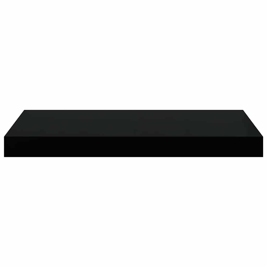 vidaXL Floating Wall Shelves 4 pcs High Gloss Black 50x23.5x3.8 cm MDF 6