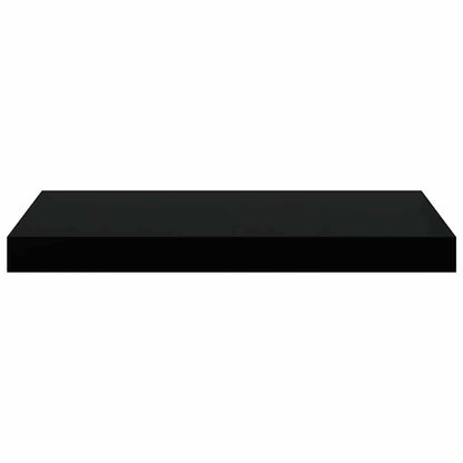 vidaXL Floating Wall Shelves 4 pcs High Gloss Black 50x23.5x3.8 cm MDF 6