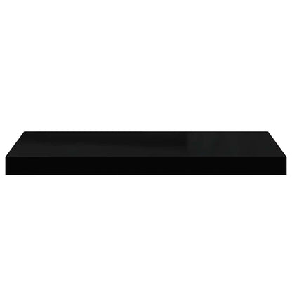 vidaXL Wall Shelf | Set of 4 | High gloss black | Honeycomb MDF, metal frame 6