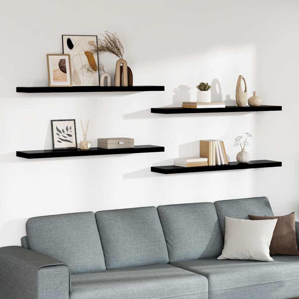 vidaXL Floating Wall Shelves 120x23.5x3.8 cm MDF 4 pcs