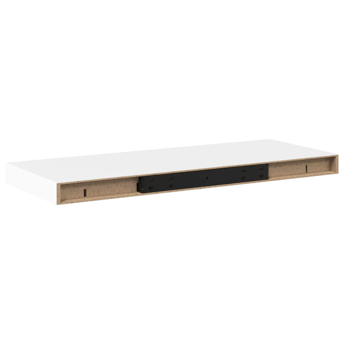 323813 vidaXL Floating Wall Shelves 4 pcs White 60x23,5x3,8 cm MDF 2