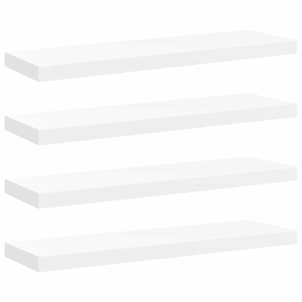 vidaXL Wall Shelf | Set of 4 | White | Honeycomb MDF, Metal | 80x23.5x3.8 cm 2