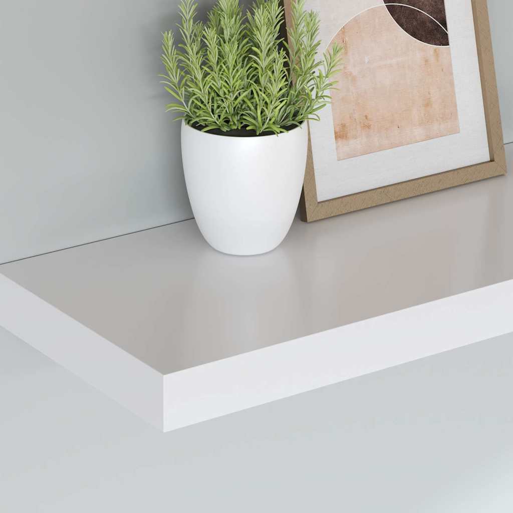 vidaXL Wall Shelf | Set of 4 | White | Honeycomb MDF, Metal | 80x23.5x3.8 cm 4