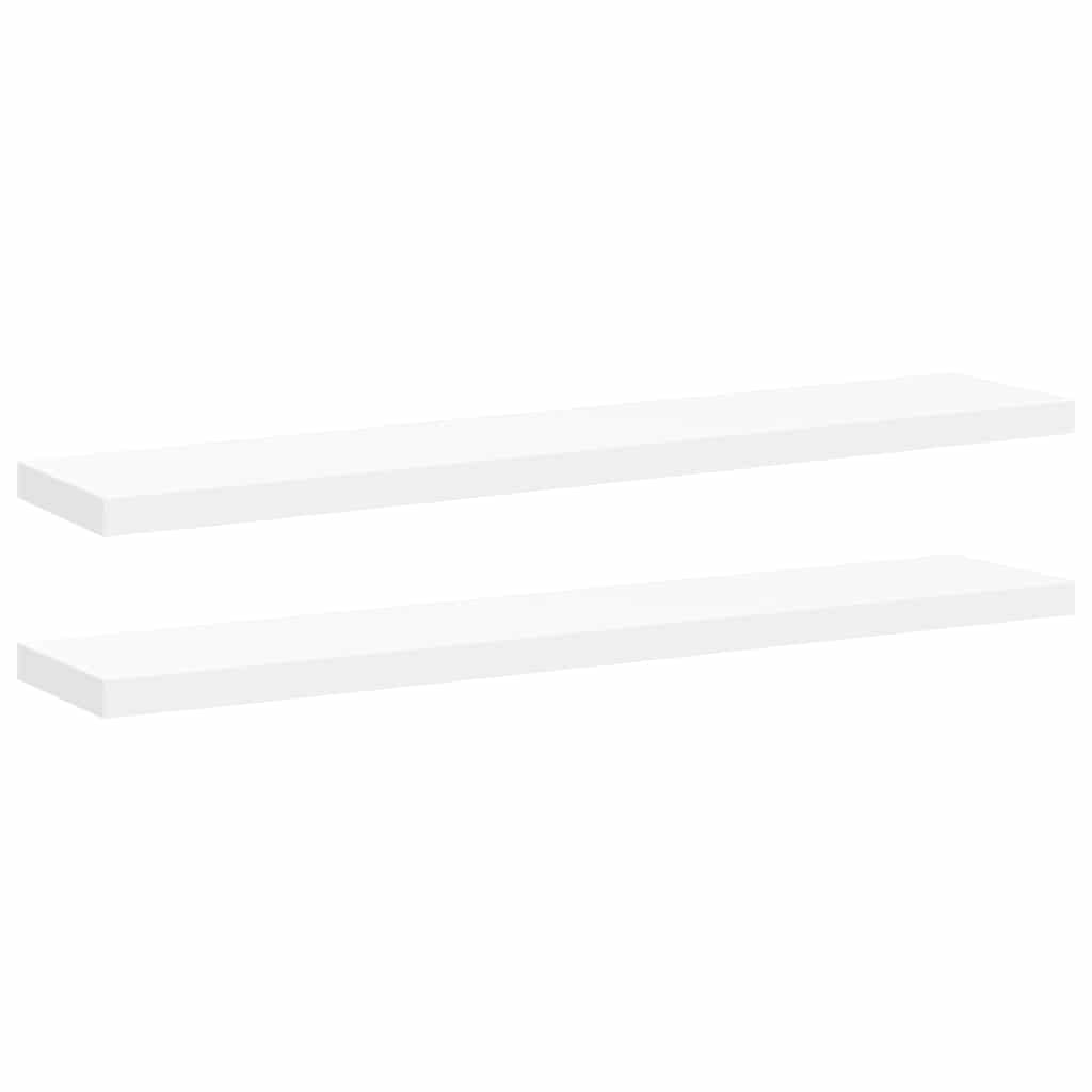vidaXL Wall Shelf | Set of 2 | White | Honeycomb MDF, metal 2