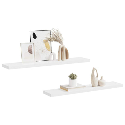 vidaXL Wall Shelf | Set of 2 | White | Honeycomb MDF, metal 5