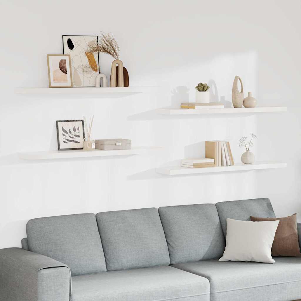vidaXL Floating Wall Shelves 120x23.5x3.8 cm MDF 4 pcs
