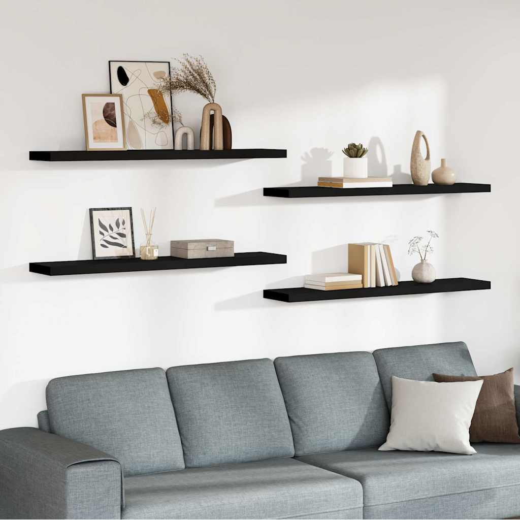 vidaXL Floating Wall Shelves 120x23.5x3.8 cm MDF 4 pcs