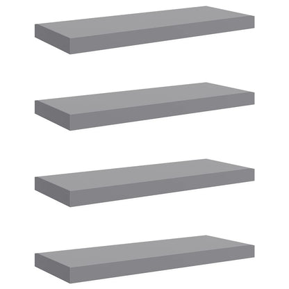 vidaXL Wall Shelf | Set of 4 | Grey | Honeycomb MDF, metal 2