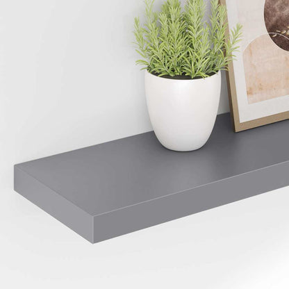 323858 vidaXL Floating Wall Shelves 4 pcs Grey 80x23,5x3,8 cm MDF 4