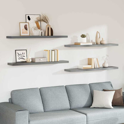 vidaXL Floating Wall Shelves 120x23.5x3.8 cm MDF 4 pcs