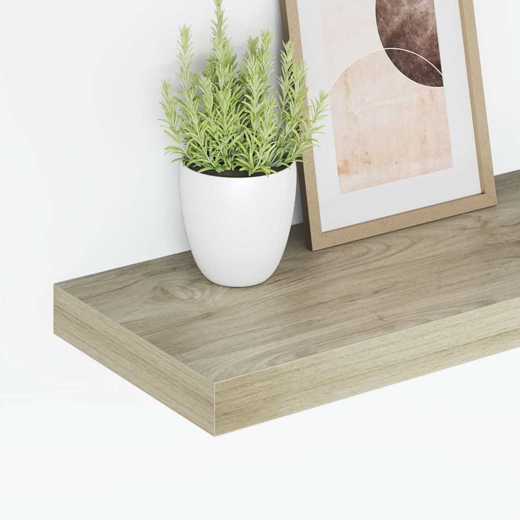 vidaXL Wall Shelf |  Set of 4 | Oak | Honeycomb MDF | Medium |  Wall mounting 4