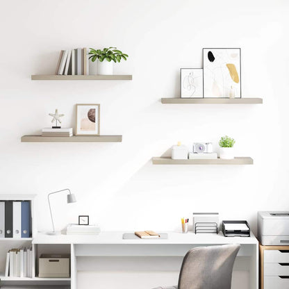 Floating Wall Shelves 80x23,5x3,8 cm MDF 4 80 x 23.5 x 3.8 cm Oak