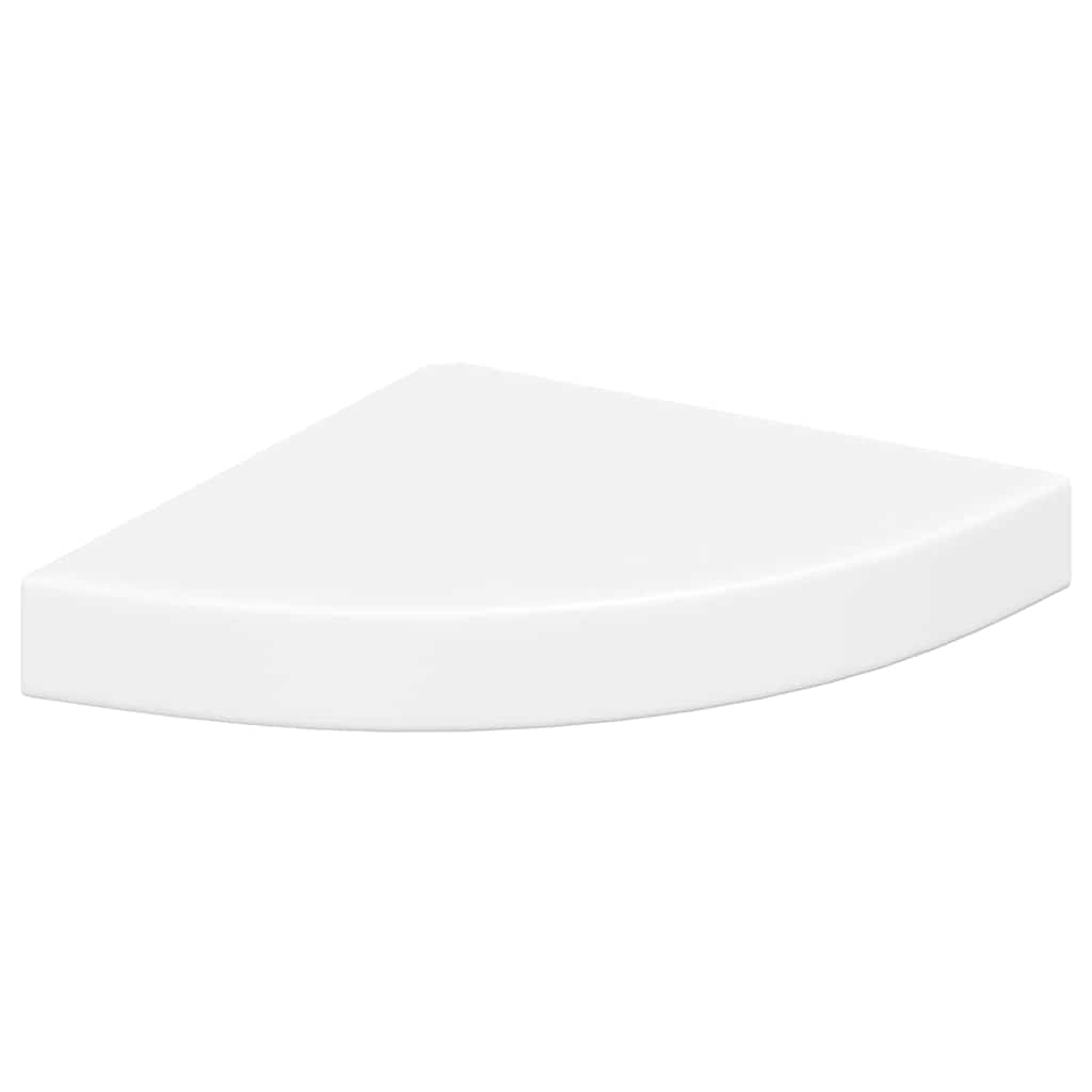vidaXL Floating Corner Shelves 4 pcs White 25x25x3.8 cm MDF 5
