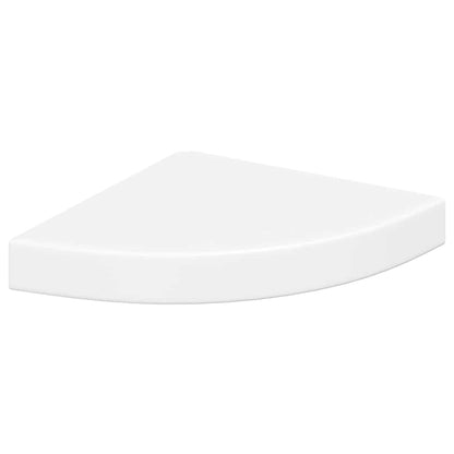vidaXL Floating Corner Shelves 4 pcs White 25x25x3.8 cm MDF 5