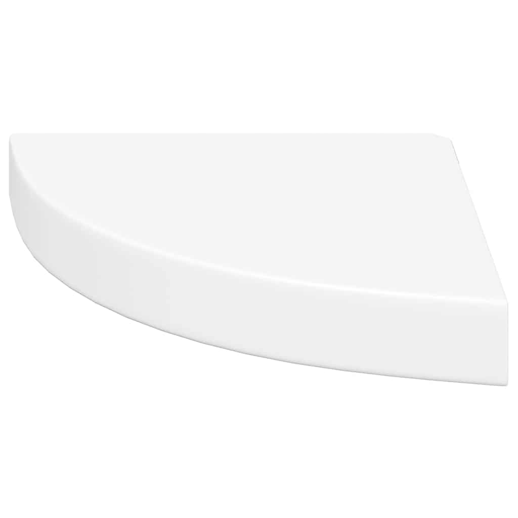 vidaXL Floating Corner Shelves 4 pcs White 25x25x3.8 cm MDF 6
