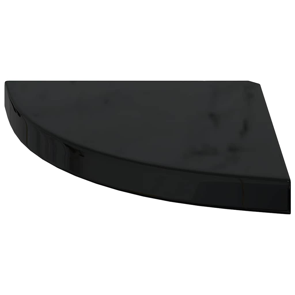 vidaXL Corner Shelf | Set of 4 | High gloss black | Honeycomb MDF, metal 6