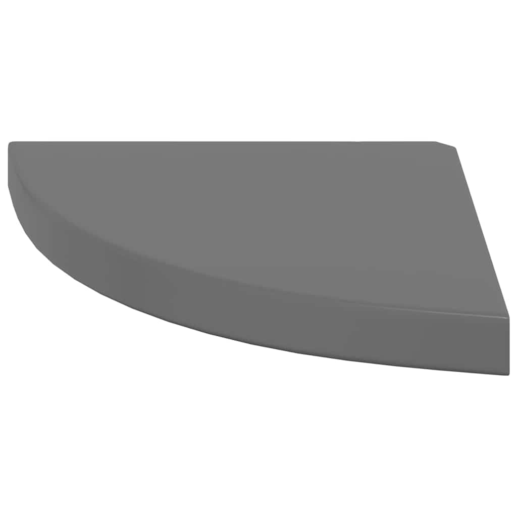 vidaXL Corner Shelf | Set of 4 | High gloss grey | Honeycomb MDF, metal 6