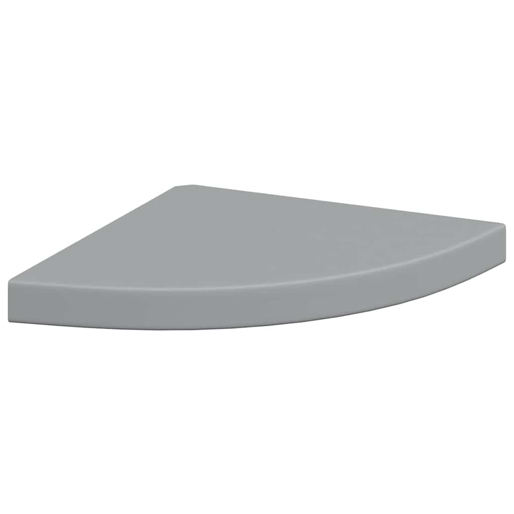vidaXL Corner Shelf | Set of 4 | Grey | Honeycomb MDF | Small | Wall-mounted 5