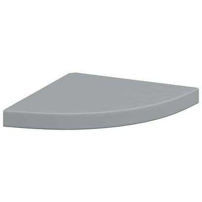 vidaXL Corner Shelf | Set of 4 | Grey | Honeycomb MDF | Small | Wall-mounted 5