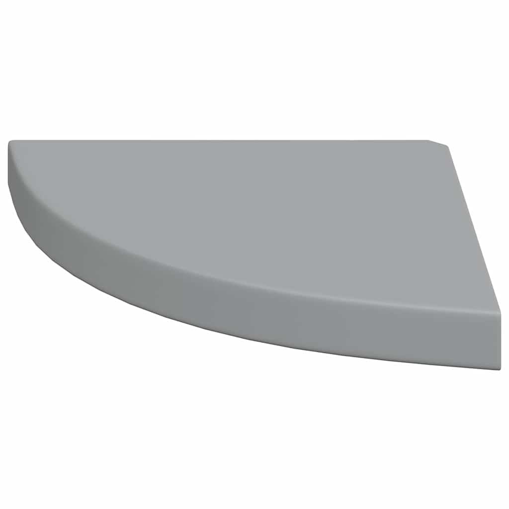 vidaXL Corner Shelf | Set of 4 | Grey | Honeycomb MDF | Small | Wall-mounted 6