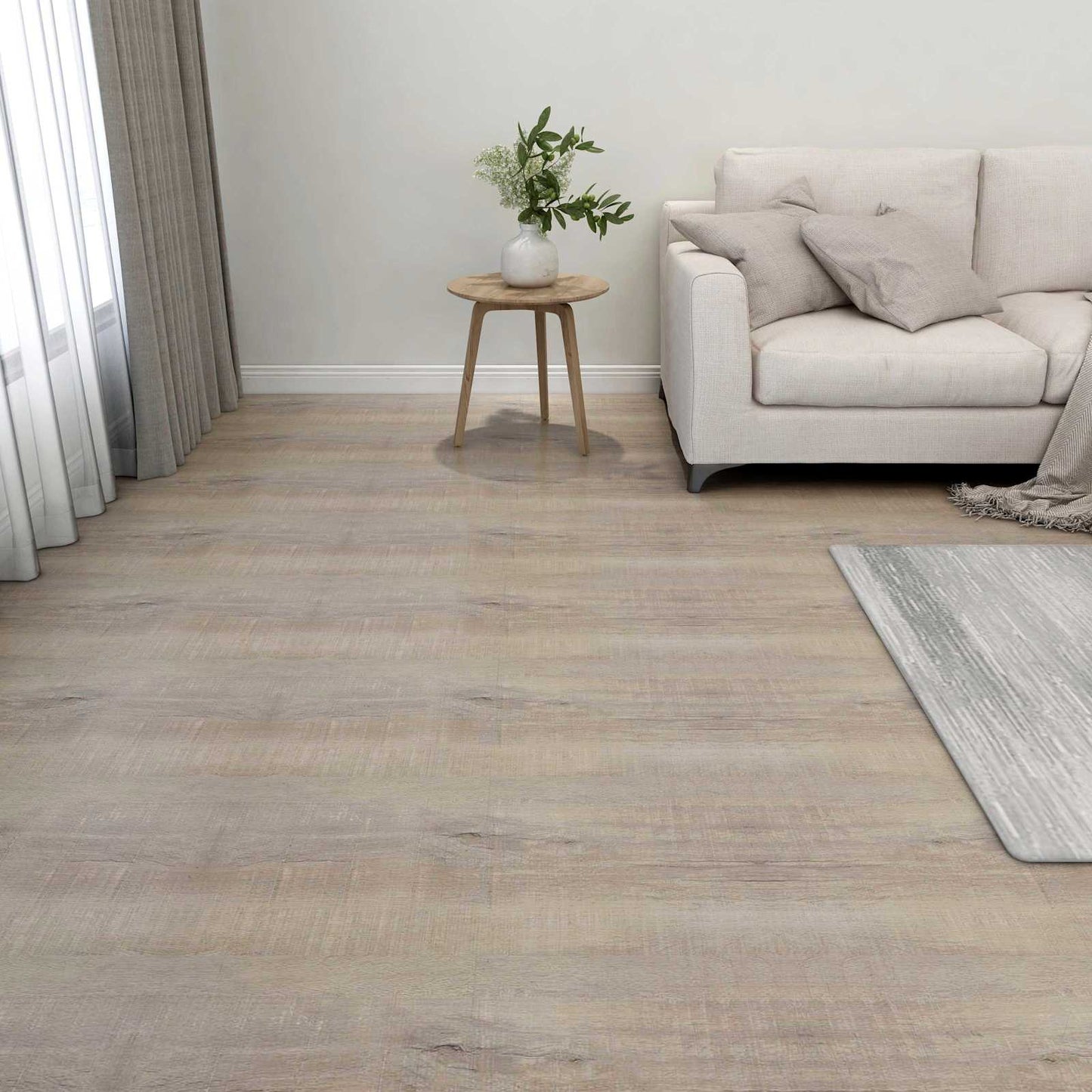 vidaXL Flooring Planks Taupe 5.11 m² 55 pcs PVC 1