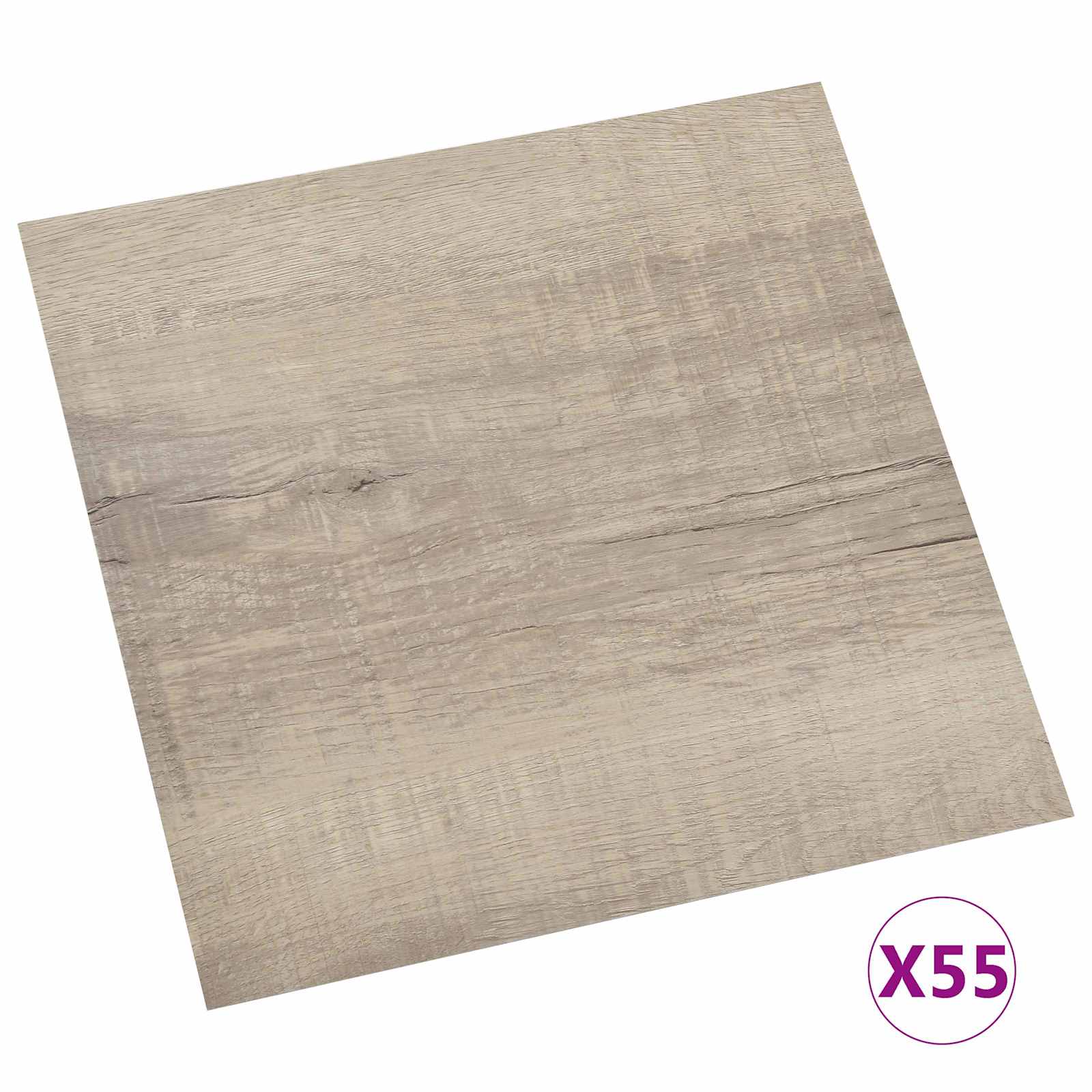 vidaXL Flooring Planks Taupe 5.11 m² 55 pcs PVC 3