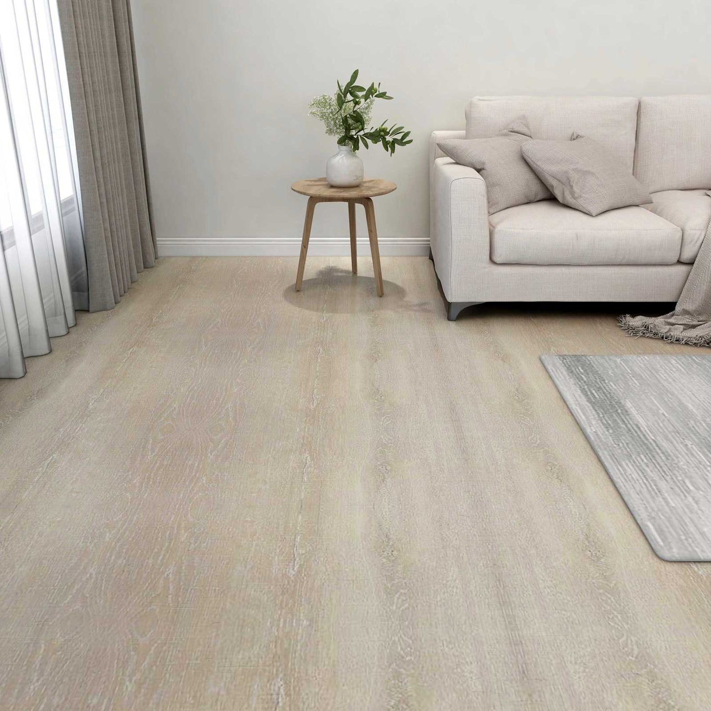 vidaXL Flooring Planks Beige 5.11 m² 55 pcs PVC 1