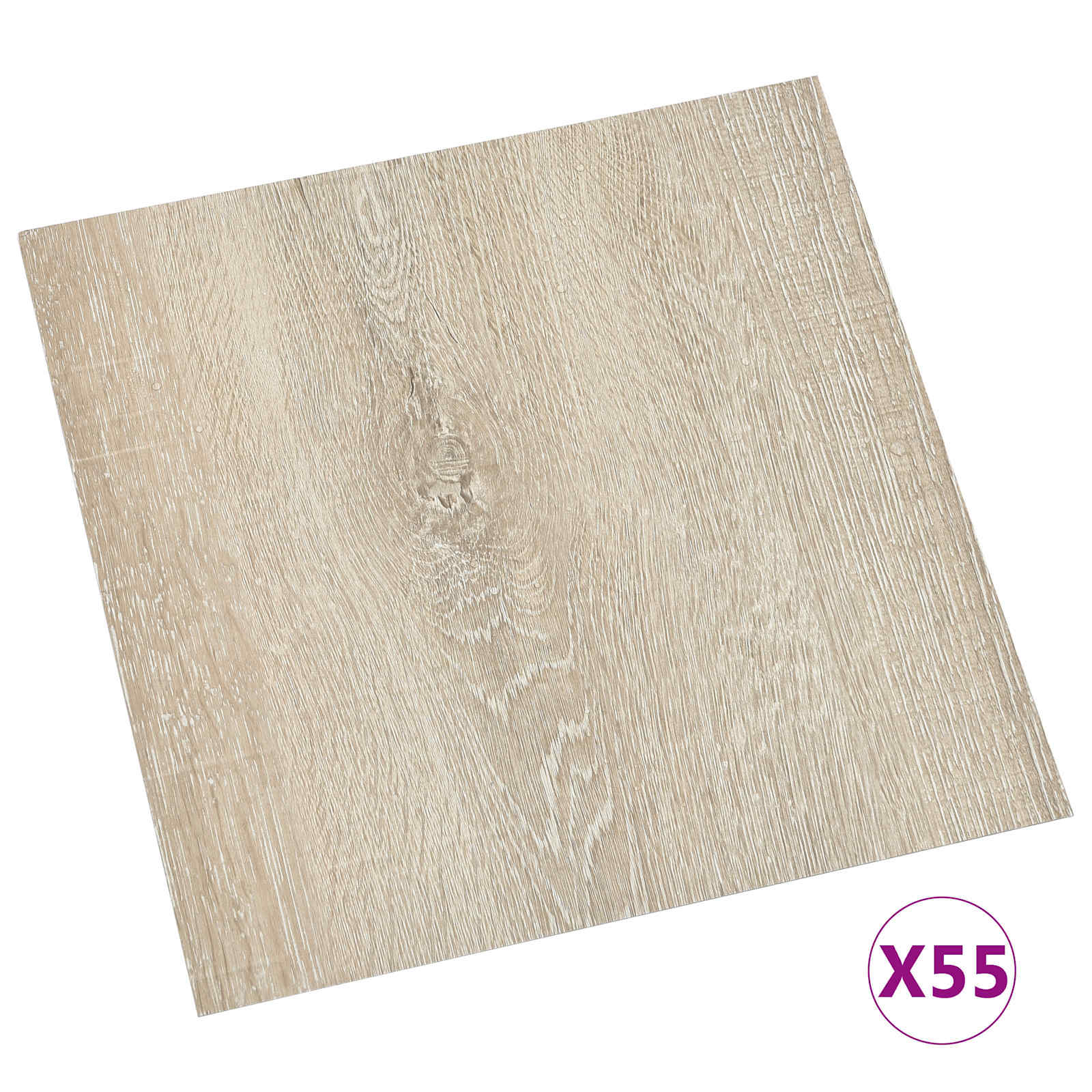 vidaXL Flooring Planks Beige 5.11 m² 55 pcs PVC 3