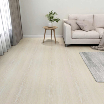 vidaXL Flooring Planks White and Beige 5.11 m² 55 pcs PVC 1