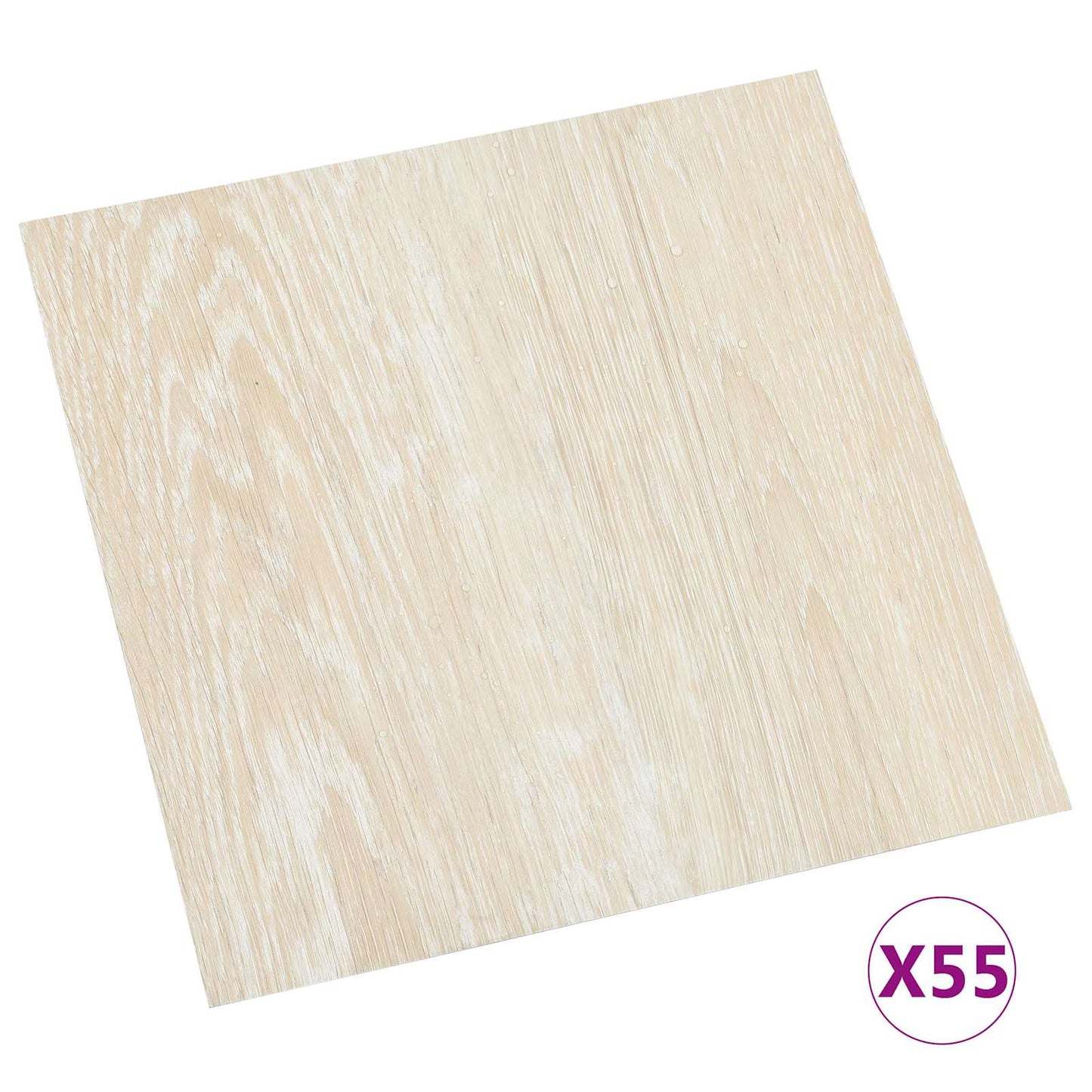 vidaXL Flooring Planks White and Beige 5.11 m² 55 pcs PVC 3