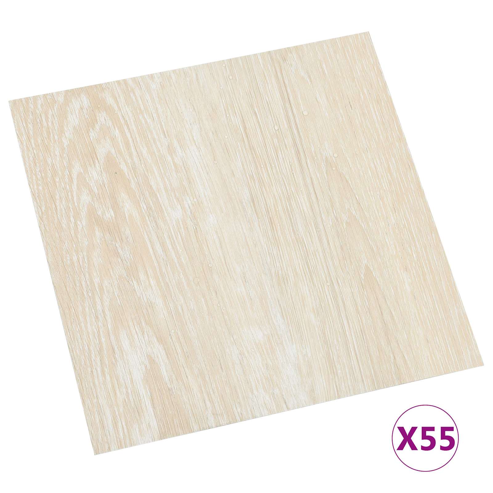 vidaXL Flooring Planks White and Beige 5.11 m² 55 pcs PVC 3