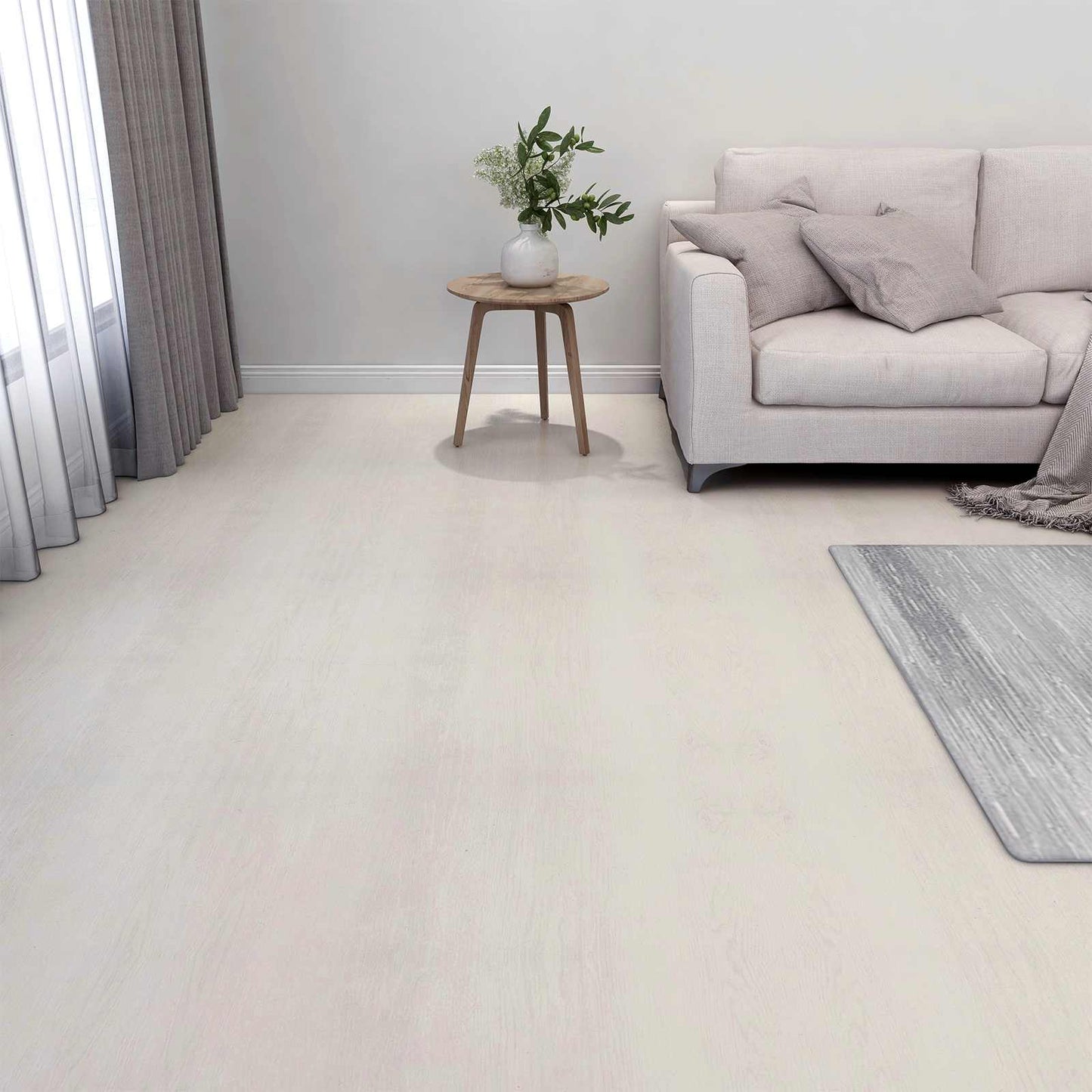 vidaXL Flooring Planks Light Beige 5.11 m² 55 pcs PVC 1