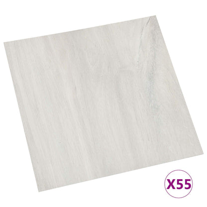 vidaXL Flooring Planks Cream 5.11 m² 55 pcs PVC 3