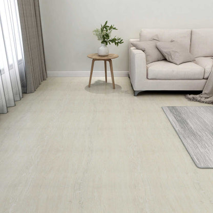 vidaXL Flooring Planks Cream White 5.11 m² 55 pcs PVC 1