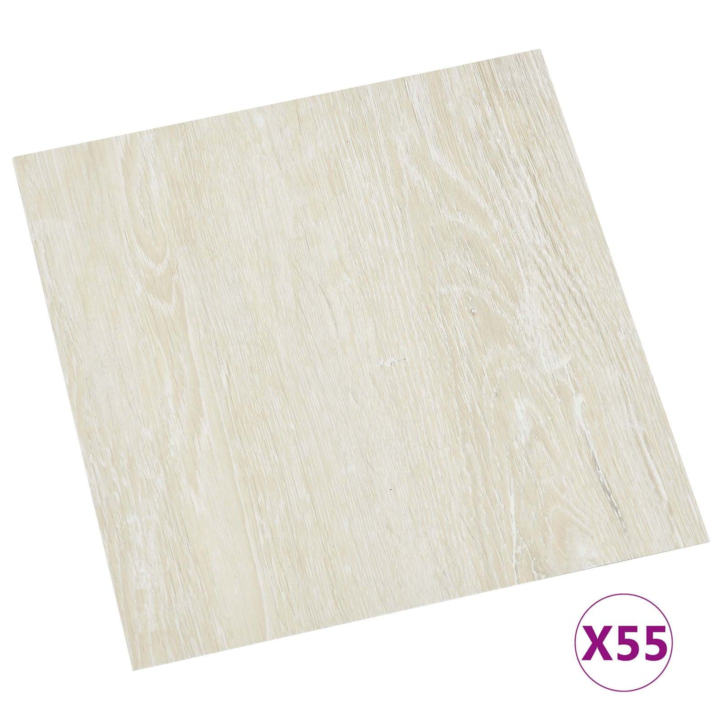 vidaXL Flooring Planks Cream White 5.11 m² 55 pcs PVC 3