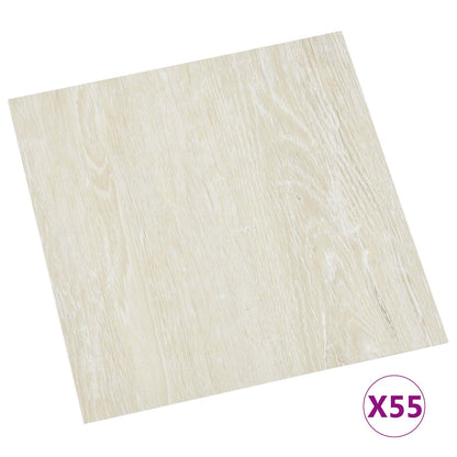 vidaXL Flooring Planks Cream White 5.11 m² 55 pcs PVC 3