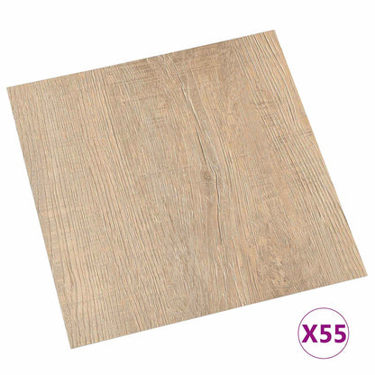 vidaXL Flooring Planks Light Grey and Dark Brown 5.11 m² 55 pcs PVC 3