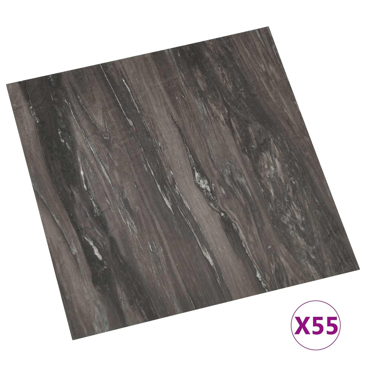 vidaXL Flooring Planks Dark Grey 5.11 m² 55 pcs PVC 3
