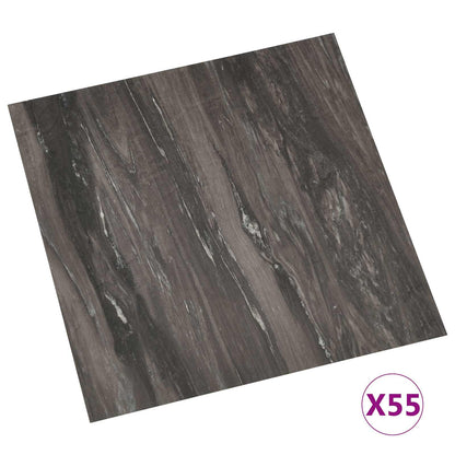 vidaXL Flooring Planks Dark Grey 5.11 m² 55 pcs PVC 3