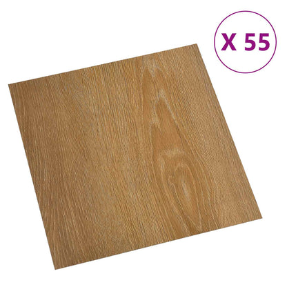 vidaXL Flooring Planks Brown 5.11 m² 55 pcs PVC 3